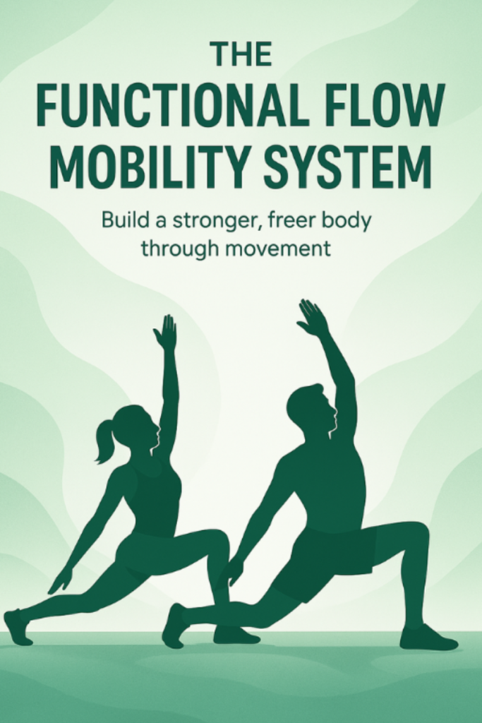 Cover artwork for The Functional Flow Mobility System, a digital movement and joint health programme by Fit Over 30 Plus.
